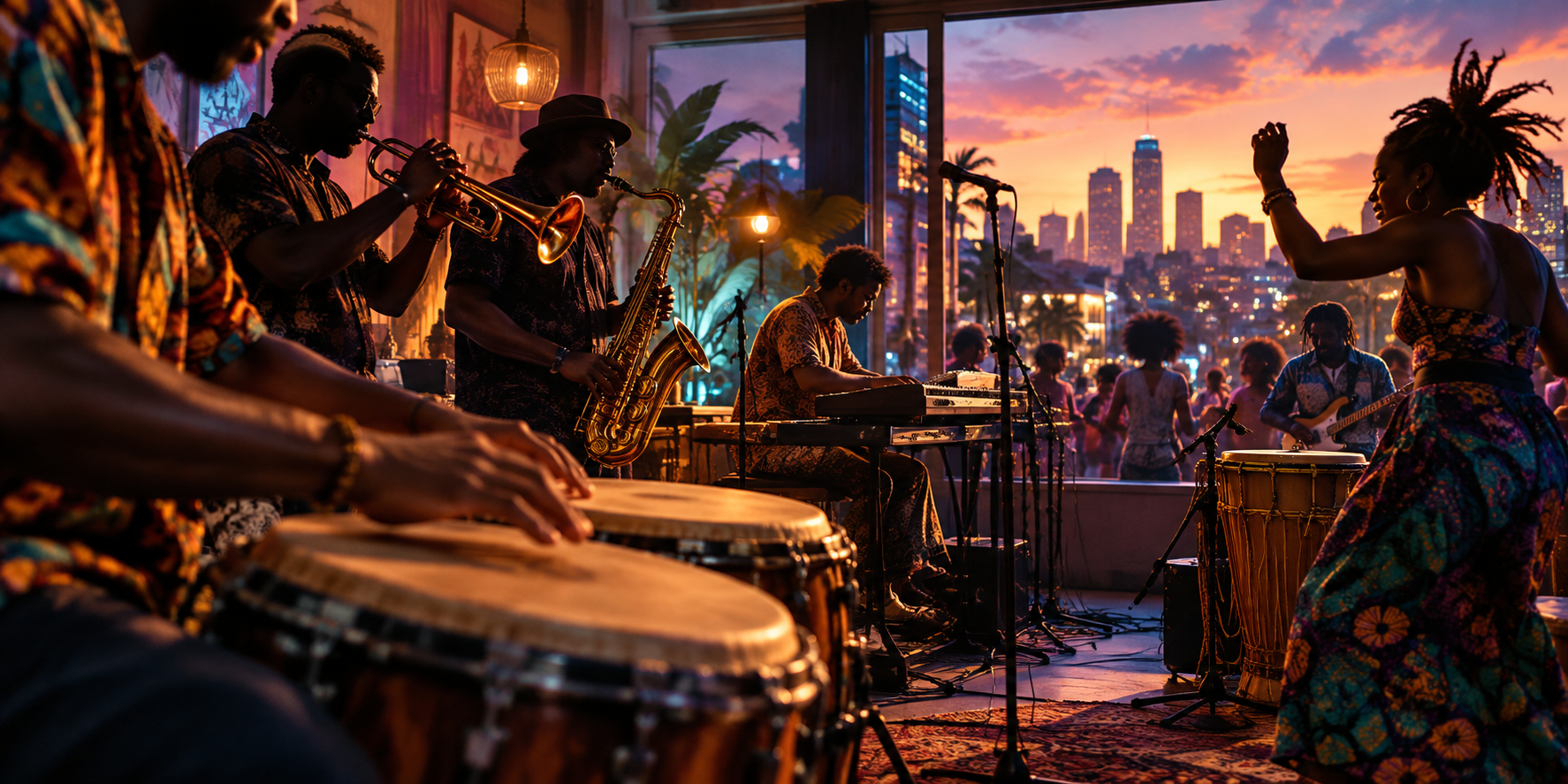 Afrobeat music editorial artwork