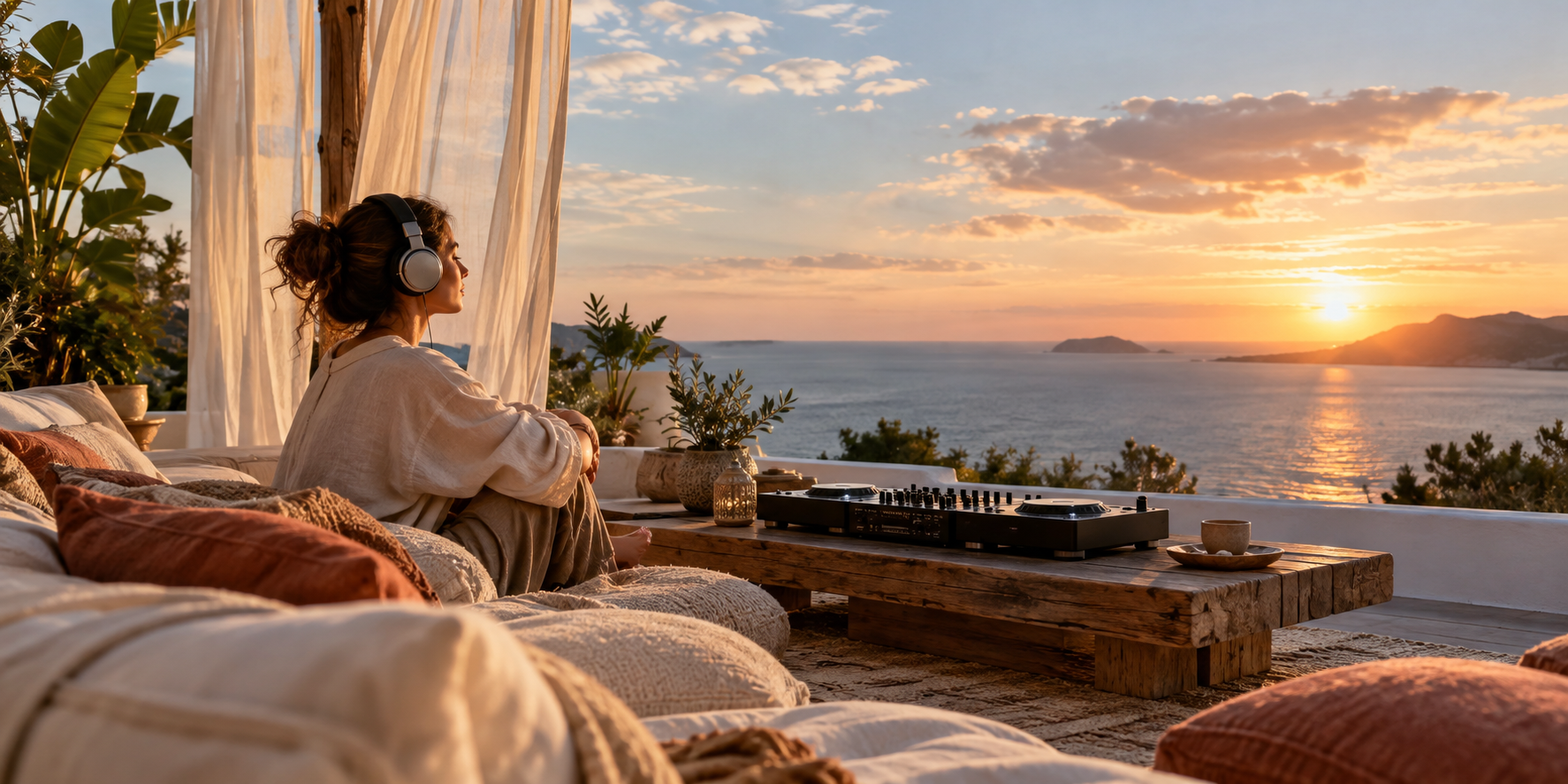 Chillout music editorial artwork