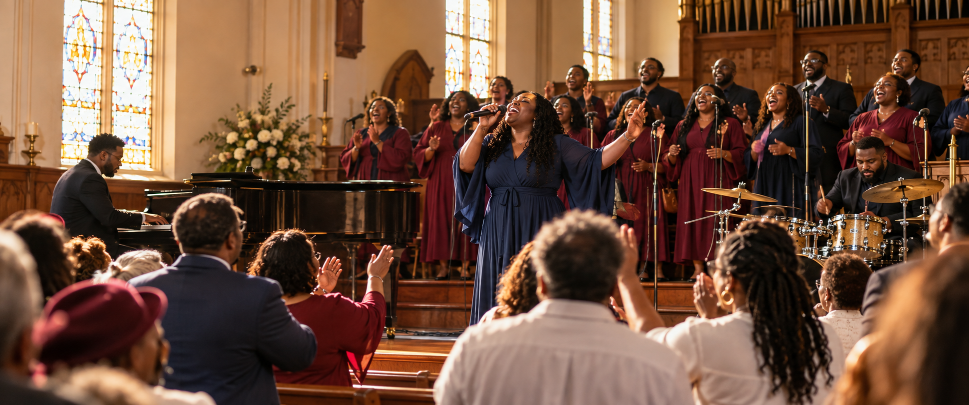 Gospel music editorial artwork