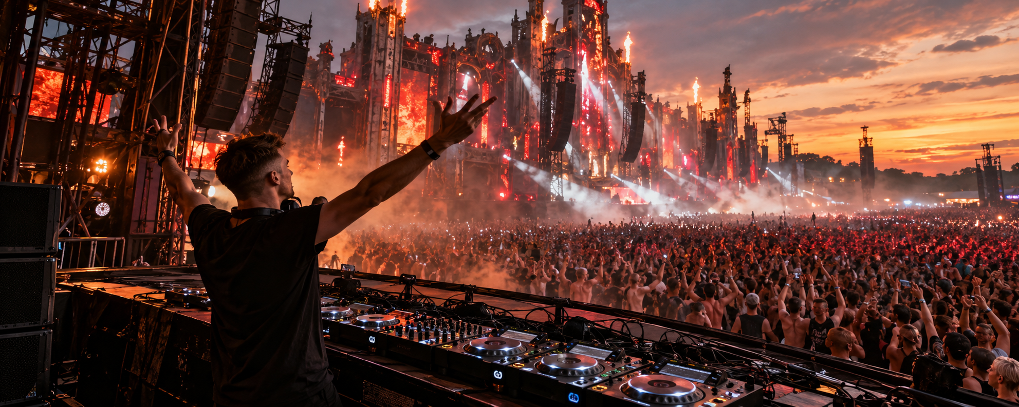 Hardstyle music editorial artwork
