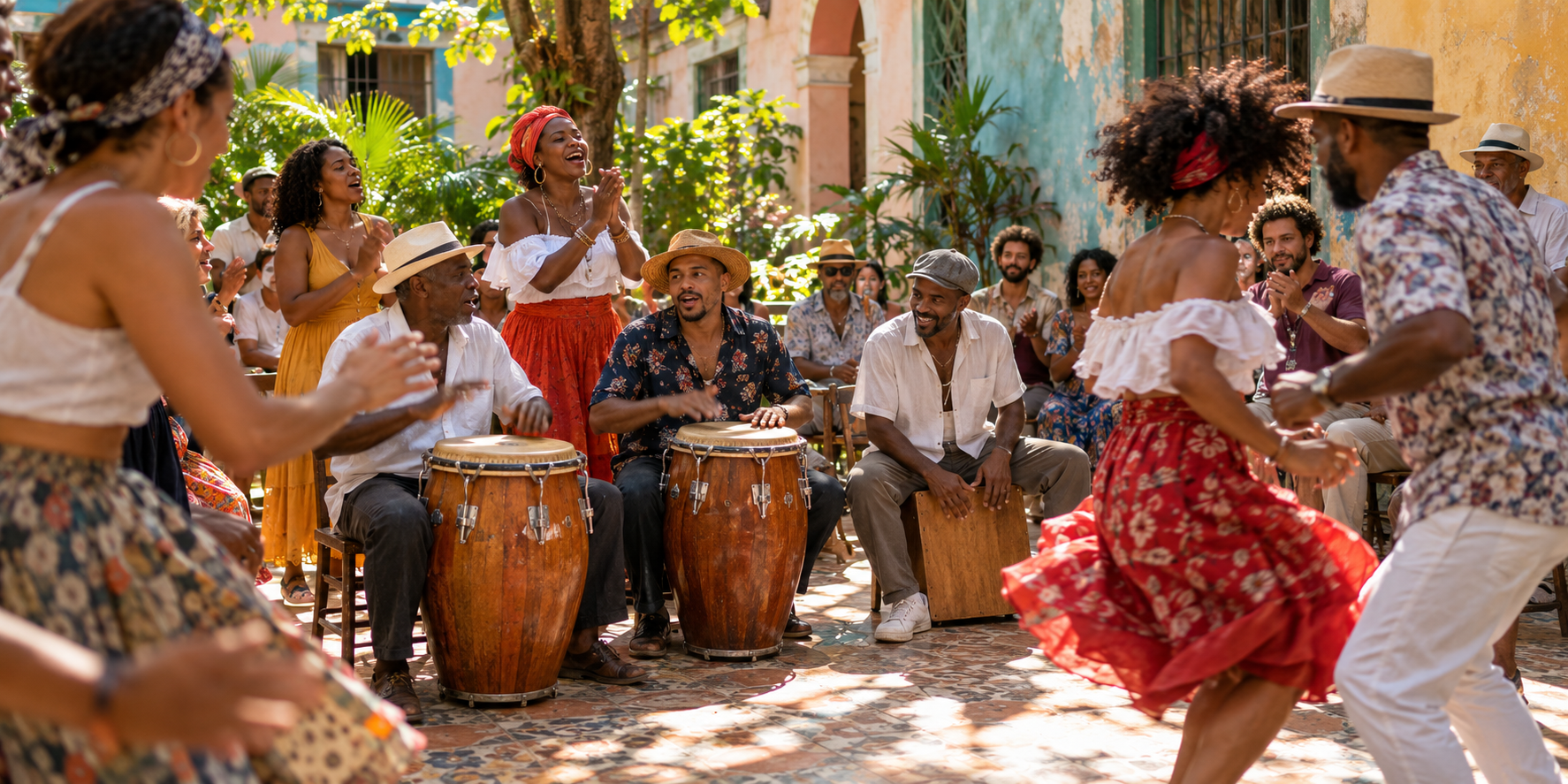 Rumba music editorial artwork